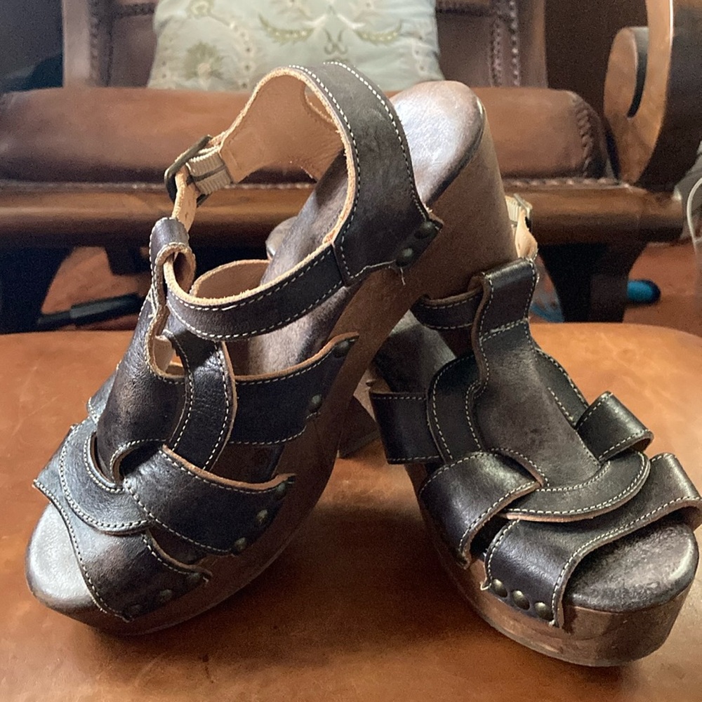 Bedstu brown real leather shoes